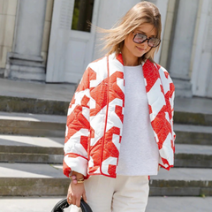 Andrei Printed Quilted Padded Parka Jacket