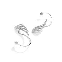 Angel Wing Crystal Ear Cuff Earrings