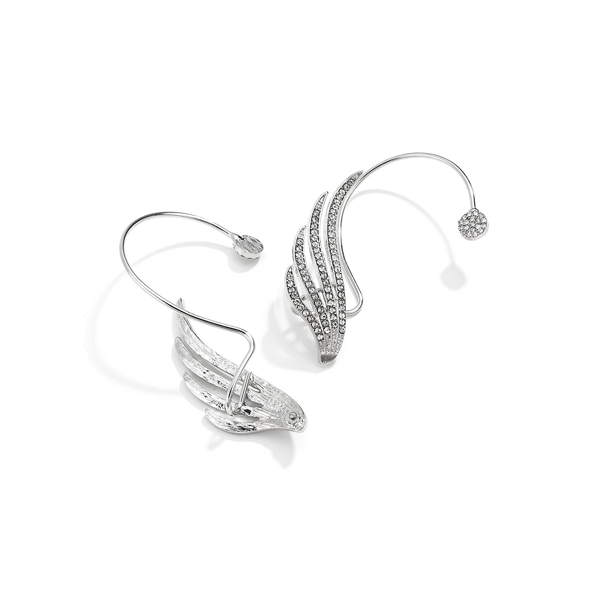 Angel Wing Crystal Ear Cuff Earrings