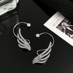 Angel Wing Crystal Ear Cuff Earrings