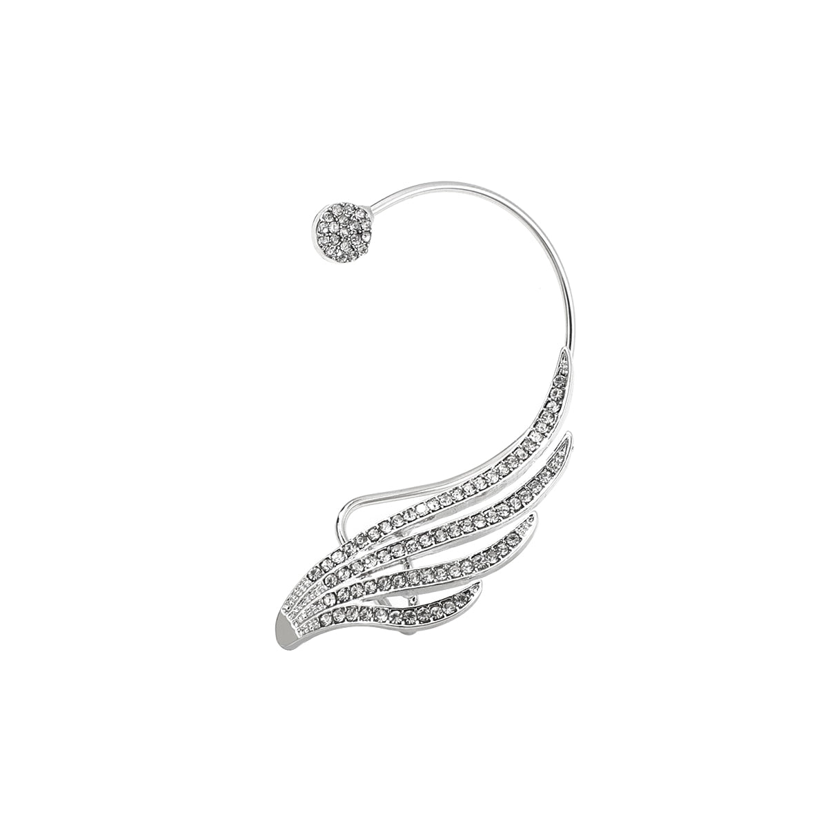 Angel Wing Crystal Ear Cuff Earrings