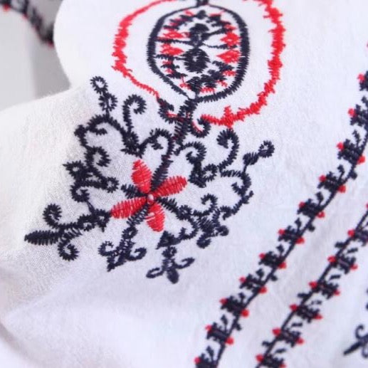 Angkasa Folk Embroidery Tassel Blouse