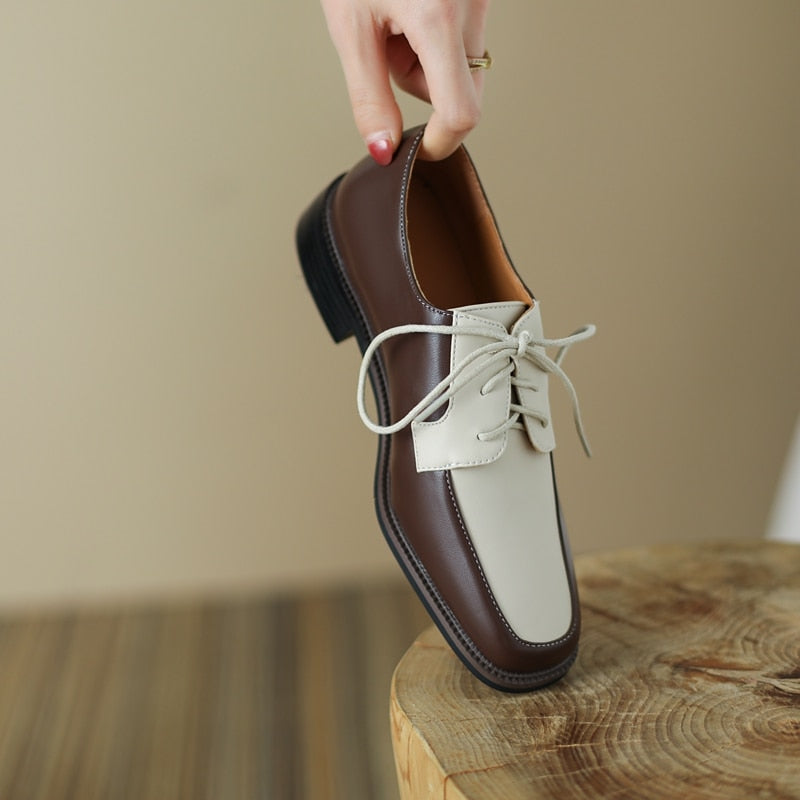 Anica Two Tone Derby Loafers