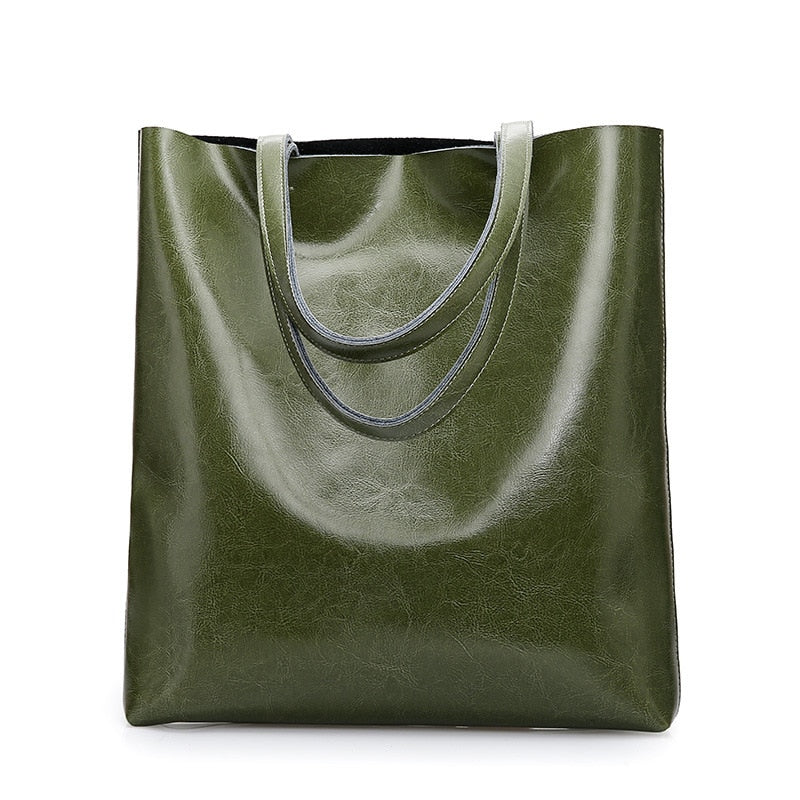 Anika Genuine Leather Shopper Tote Bags