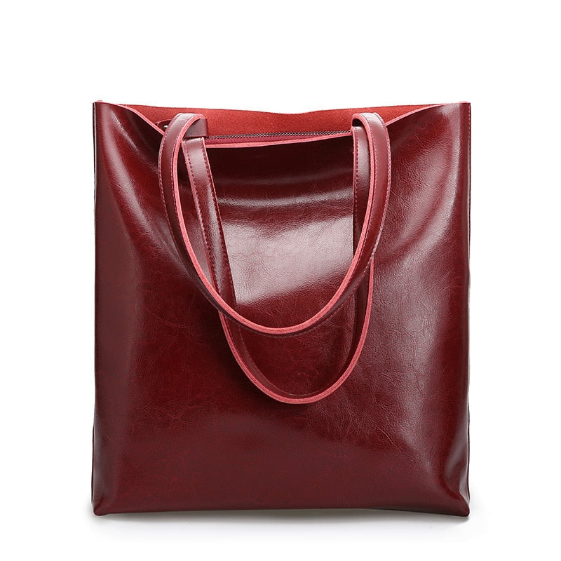 Anika Genuine Leather Shopper Tote Bags