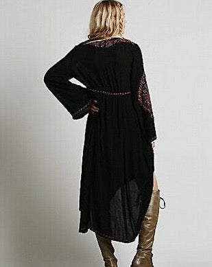 Boho Embroidery Folk Dress