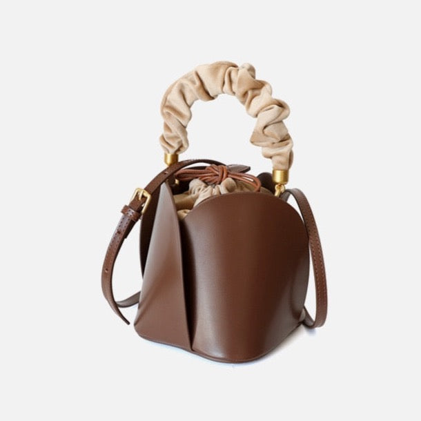 Brisa Ruched Handle Bucket Tote