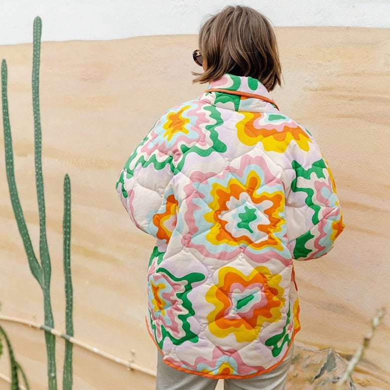 Calypso Printed Quilted Padded Parka Jacket