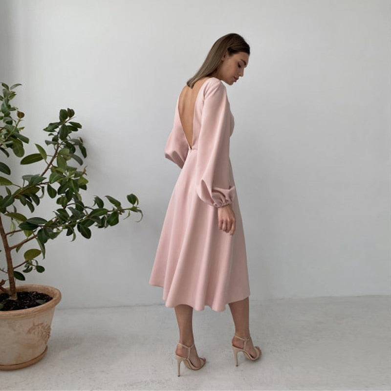 Camila Backless Midi Dress