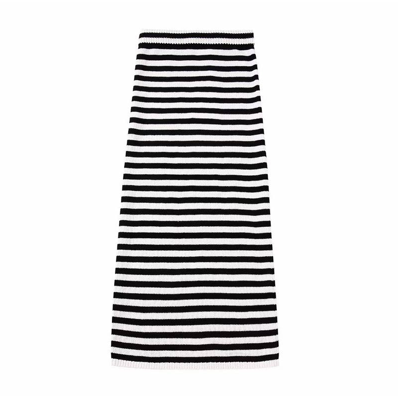 Clarissa Breton Stripe Knit Top and Skirt Set