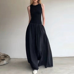 Cora Minimalist Tank and Flare Maxi Dress