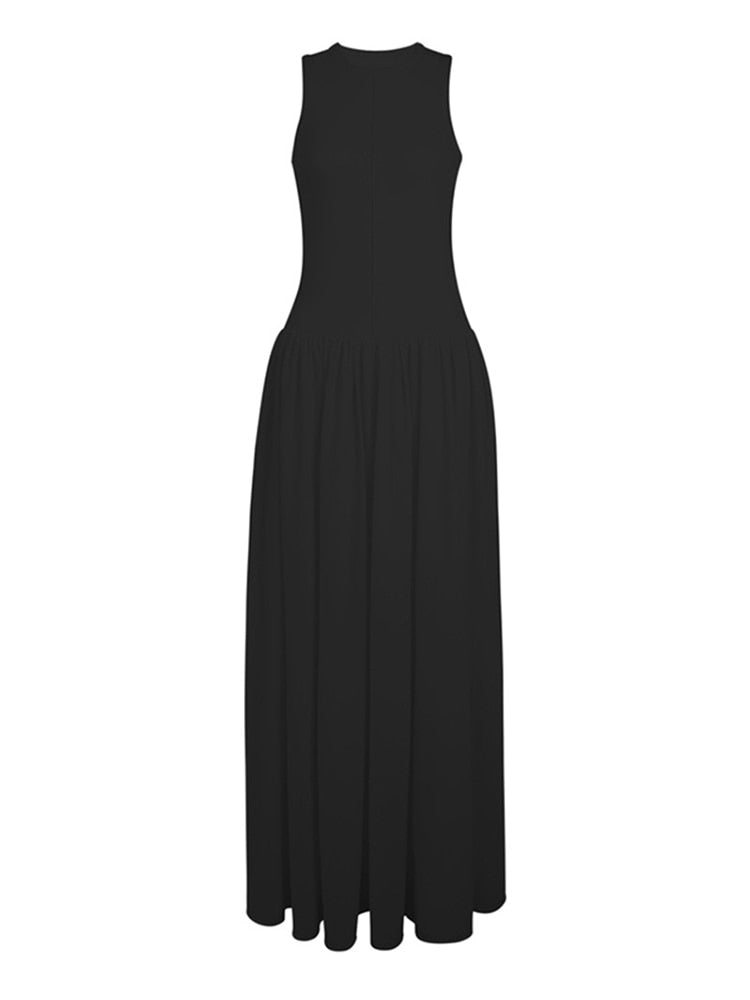 Cora Minimalist Tank and Flare Maxi Dress