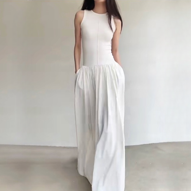 Cora Minimalist Tank and Flare Maxi Dress