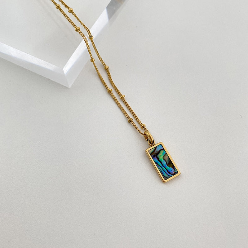 Deana Malachite Abalone Pendant Necklaces