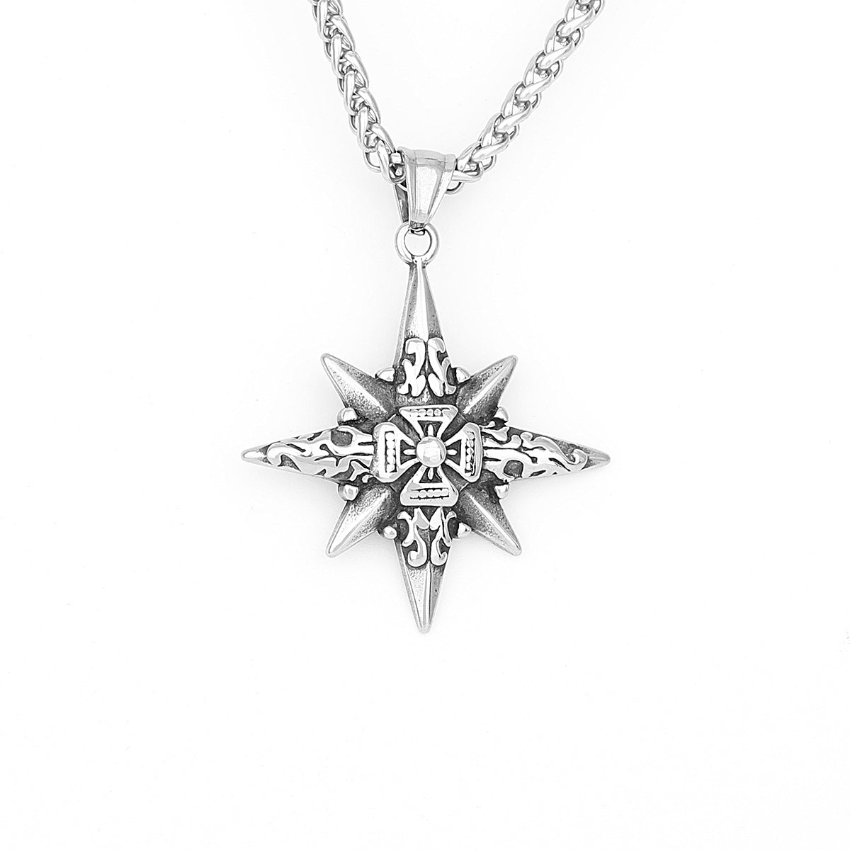 Eight-Pointed Star Compass Necklace