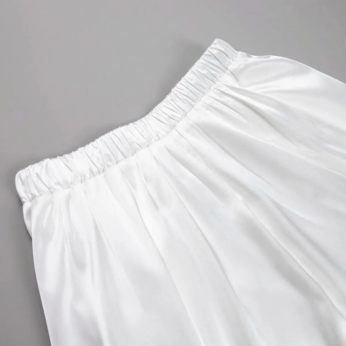 Elegant Satin Flare Maxi Skirts