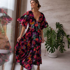 Espa Bold Floral Bohemian Maxi Dress