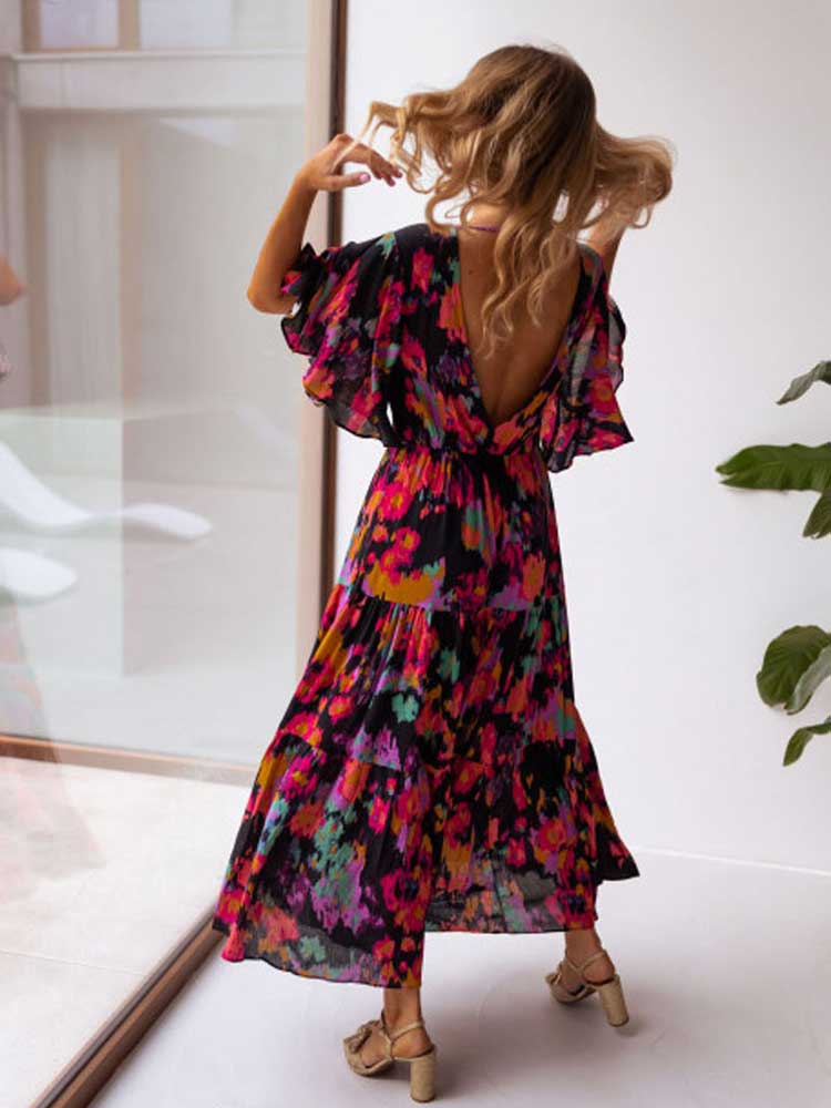 Espa Bold Floral Bohemian Maxi Dress