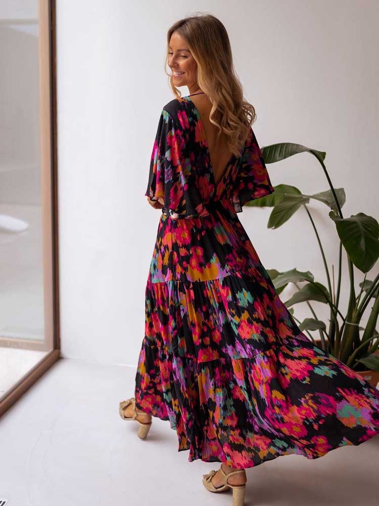 Espa Bold Floral Bohemian Maxi Dress