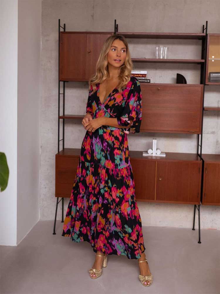 Espa Bold Floral Bohemian Maxi Dress