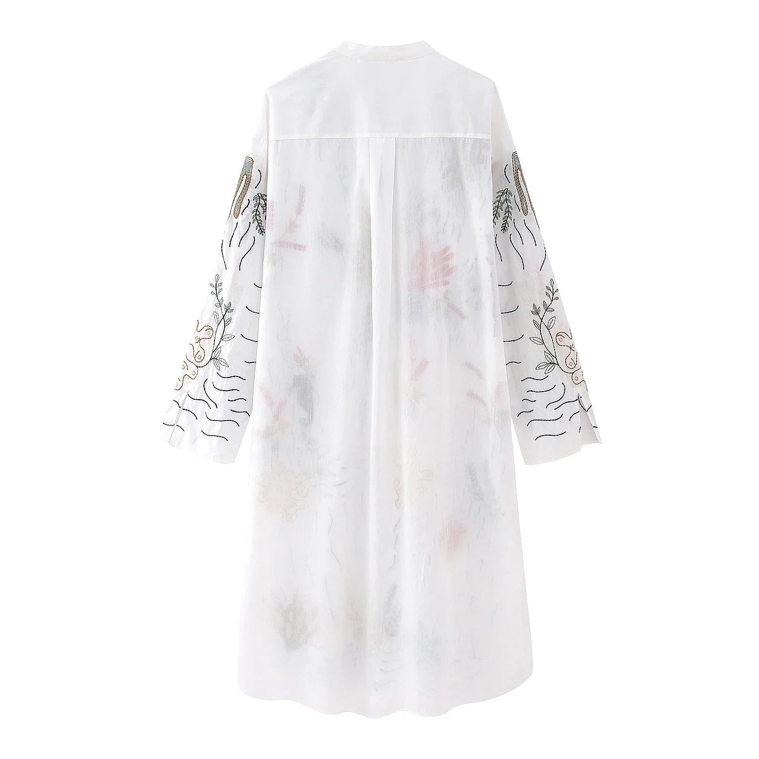 Freyja Bohemian Embroidery Shirt Dress