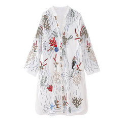 Freyja Bohemian Embroidery Shirt Dress