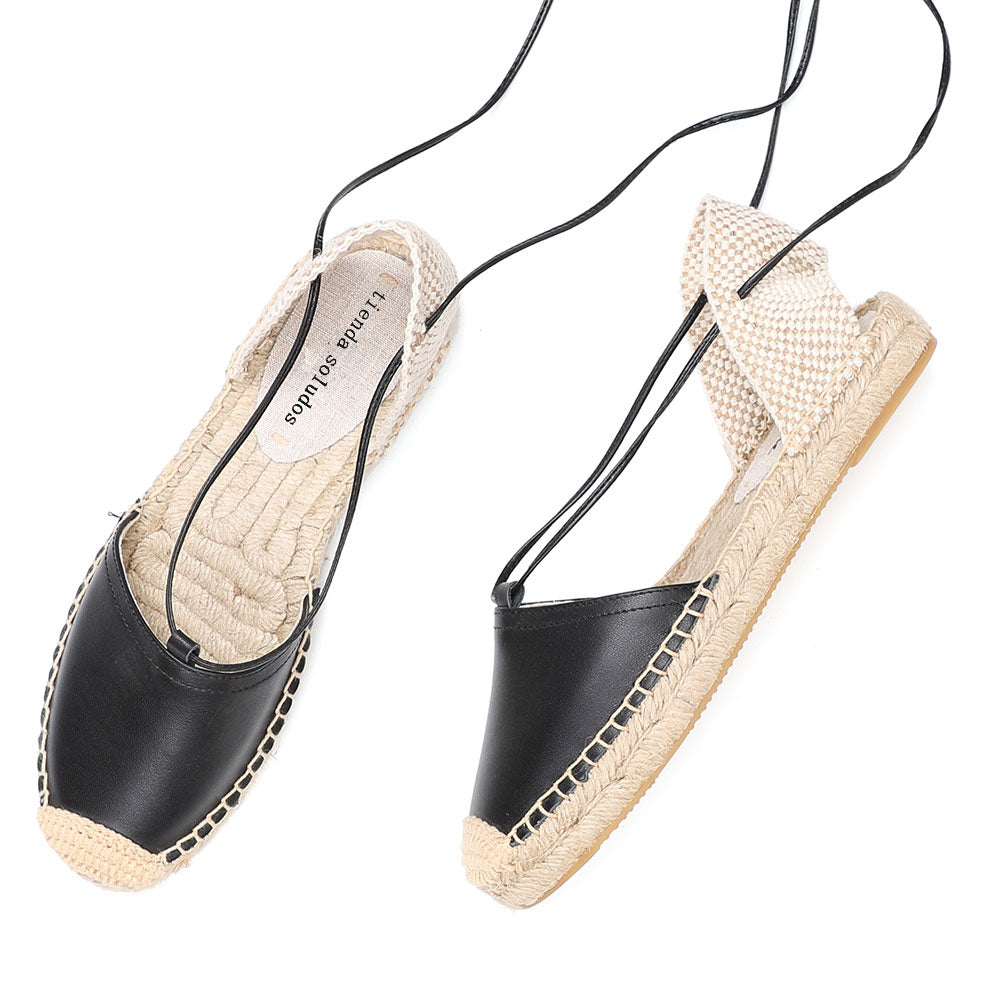 Giselle Leather Upper Espadrille Sandals