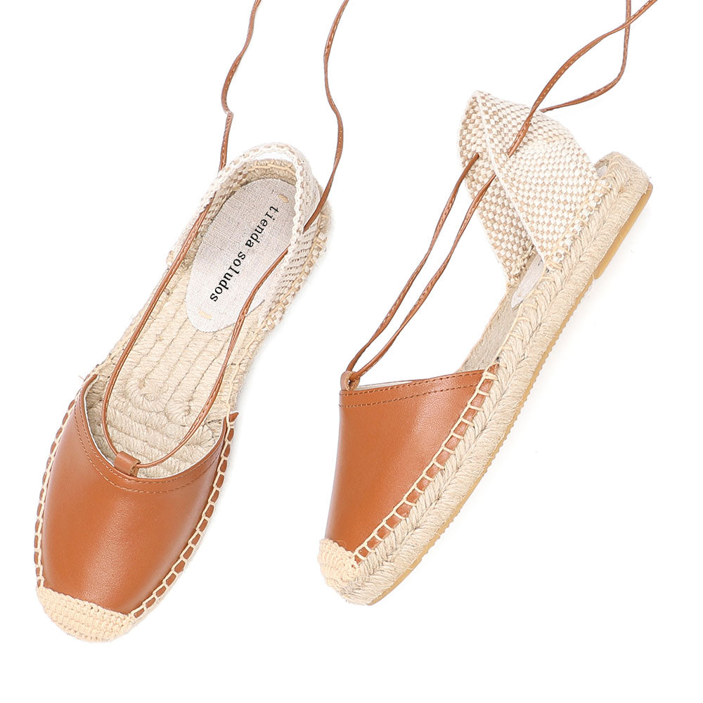 Giselle Leather Upper Espadrille Sandals