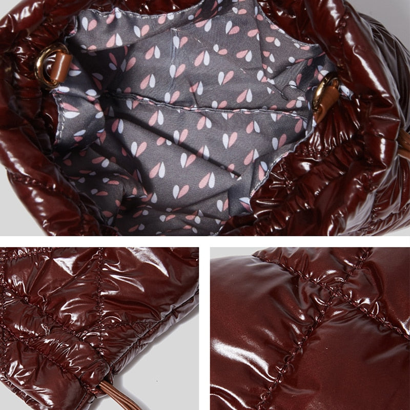 Gita Shine Nylon Puffer Pouch Bags