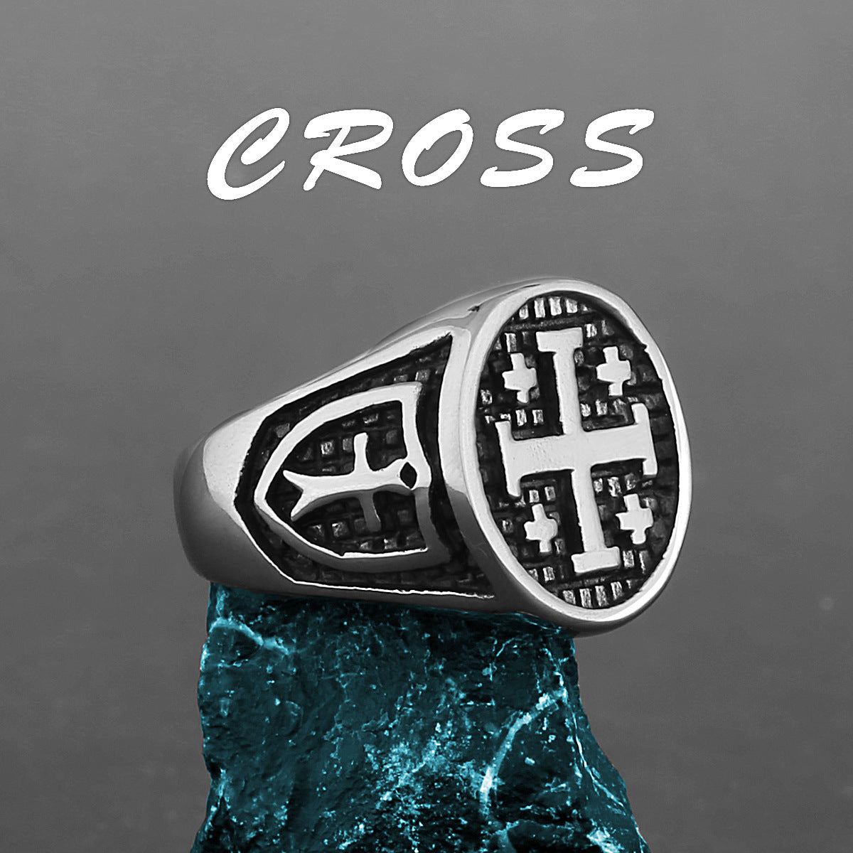 Gothic Religious Cross Ring
