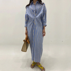 Haru Striped Casual Shirts Dress