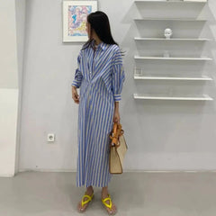 Haru Striped Casual Shirts Dress