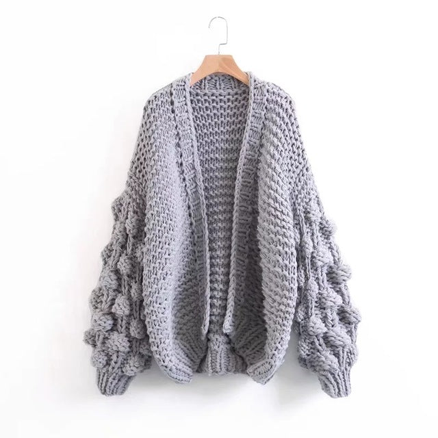 Jennifer Chunky Hand Knit Cardigan Sweater