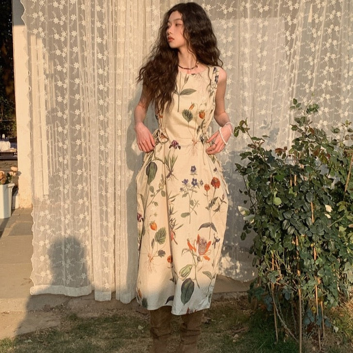 Kaliyah Vintage Floral Victorian Dress