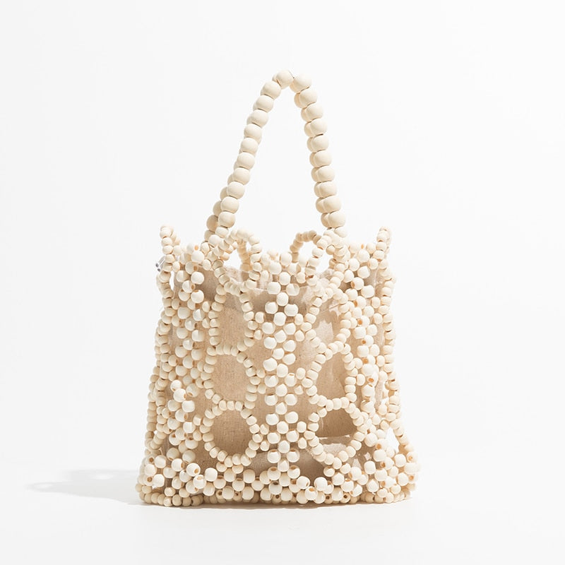 Kana Colorful Beaded Mini Tote Bag