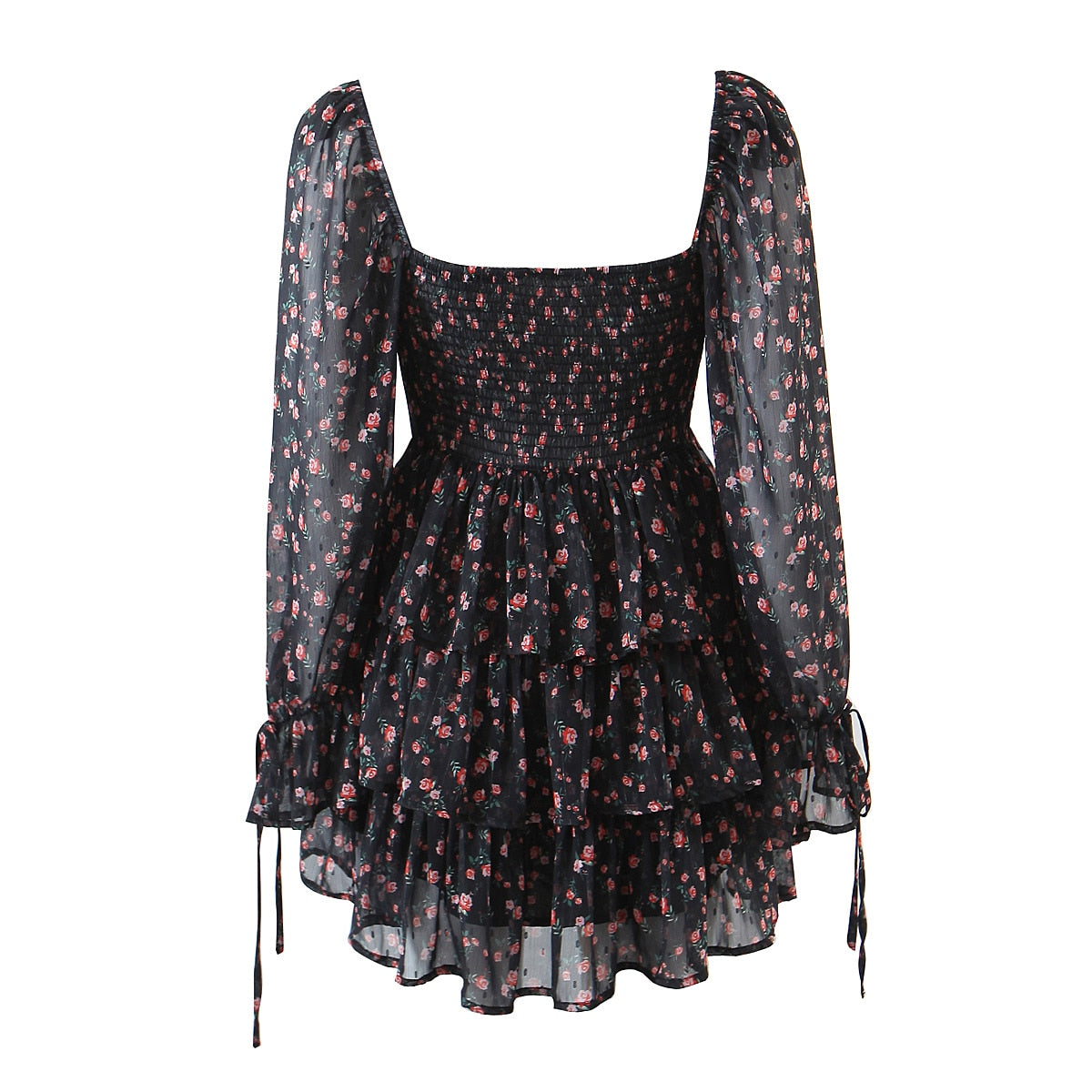 Katarina Floral Bustier Chiffon Dress