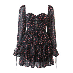 Katarina Floral Bustier Chiffon Dress