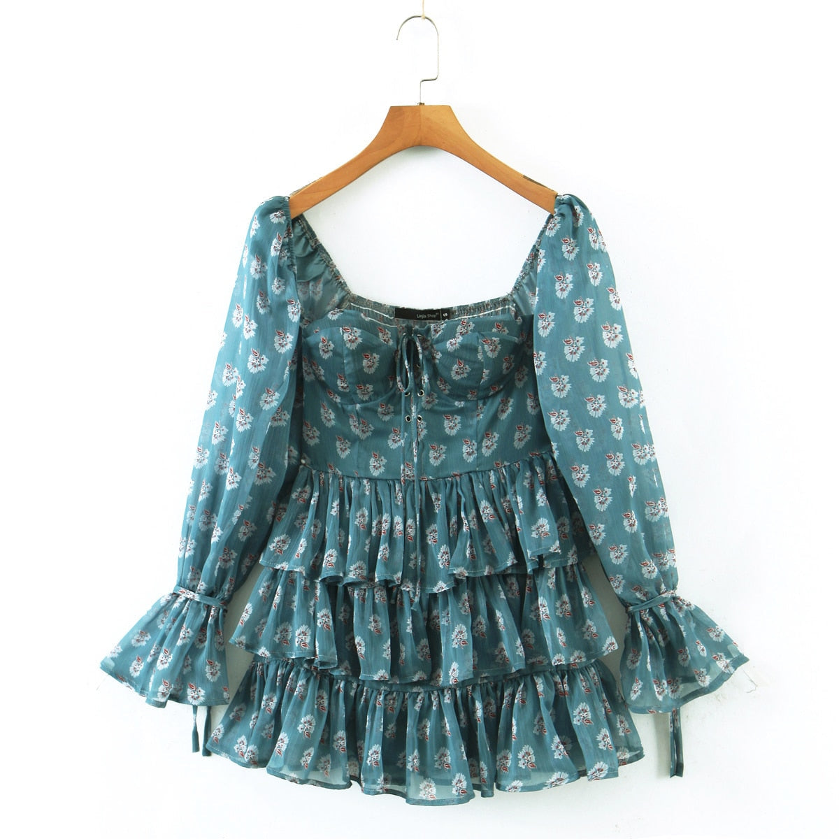 Katarina Floral Bustier Chiffon Dress