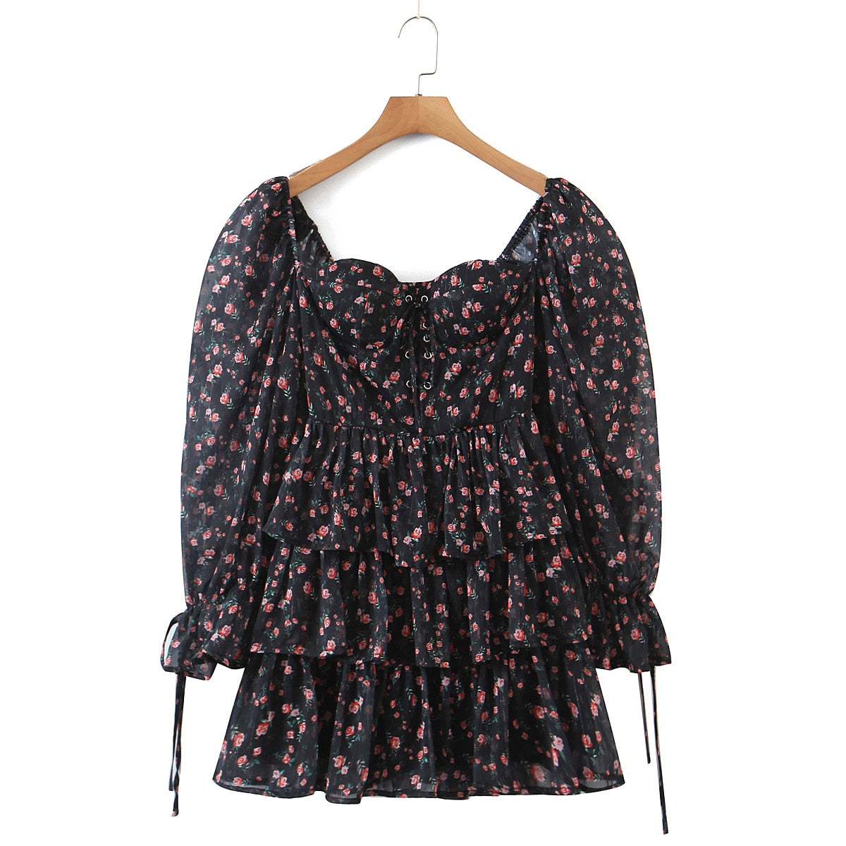 Katarina Floral Bustier Chiffon Dress