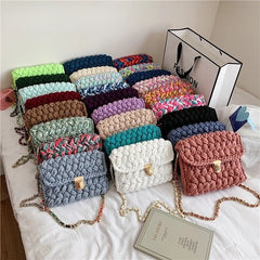 LeSac Mini Chunky Braid Knit Flap Bags