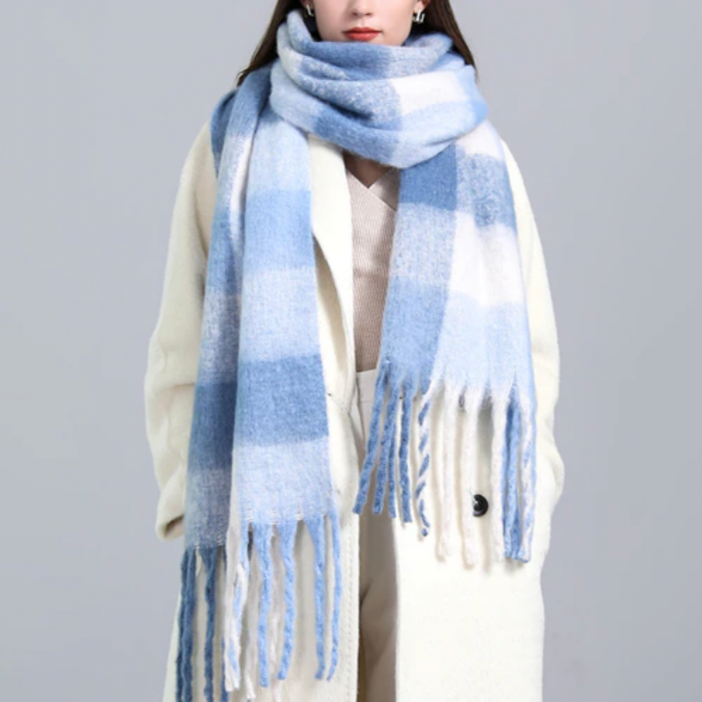 Lilith Plaid Cashmere Wool Scarves