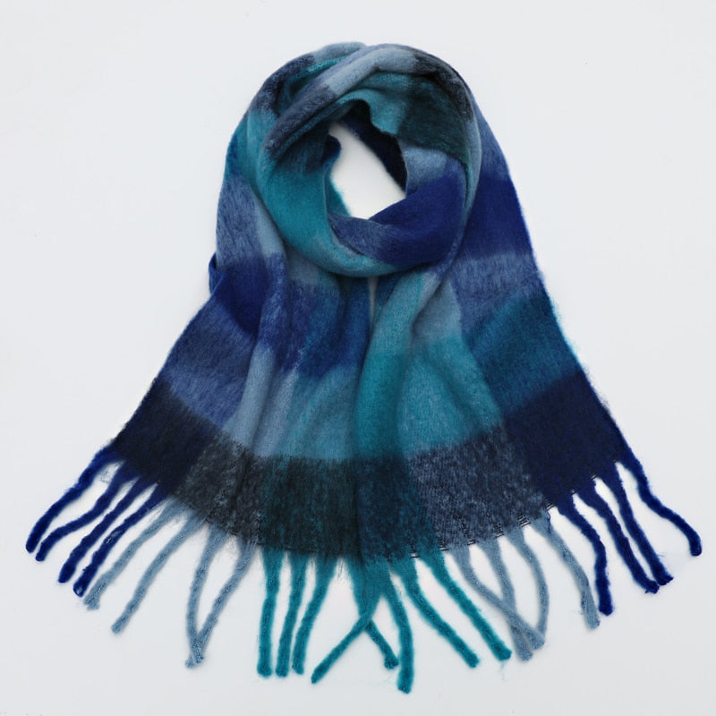 Lilith Plaid Cashmere Wool Scarves