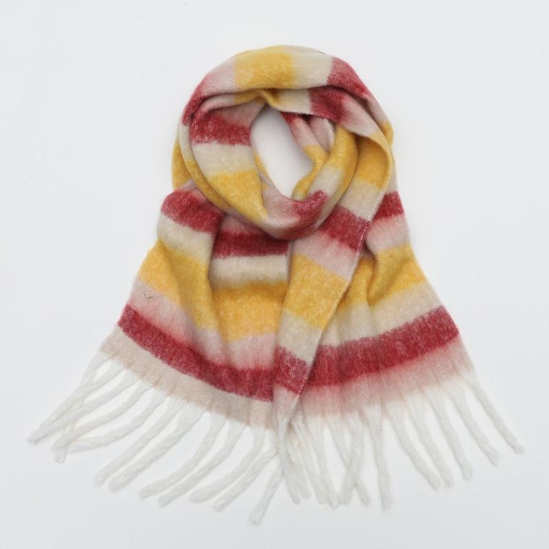 Lilith Plaid Cashmere Wool Scarves