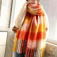 Lilith Plaid Cashmere Wool Scarves