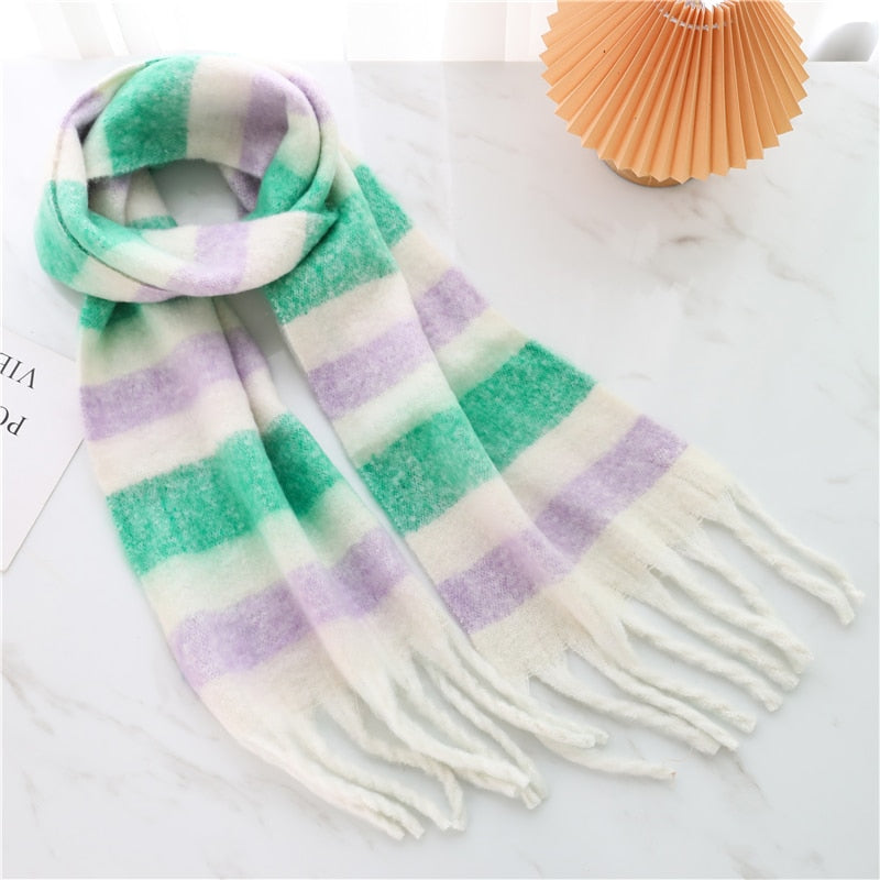 Lilith Plaid Cashmere Wool Scarves