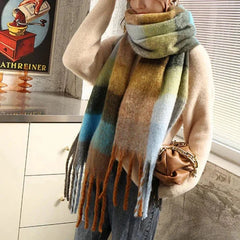 Lilith Plaid Cashmere Wool Scarves