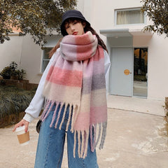 Lilith Plaid Cashmere Wool Scarves