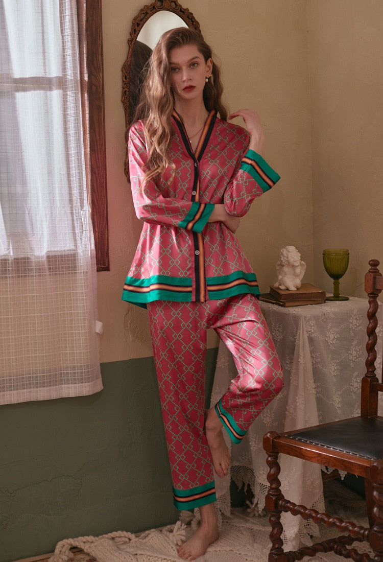 Lisa Silk Satin Pajama Set