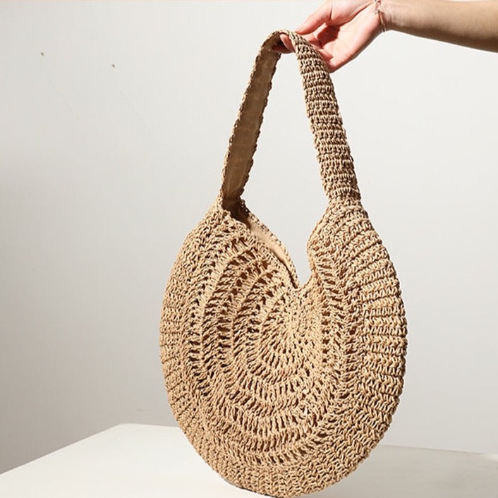 Lisna Seashell Straw Hobo Bags