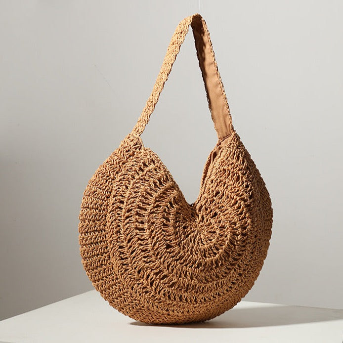 Lisna Seashell Straw Hobo Bags